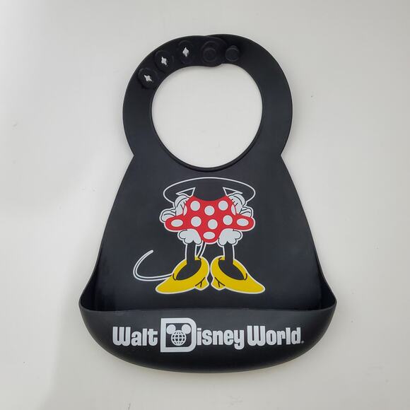 Mini Mouse‎ Bib With Crumb Catcher Adjustable Silicon Walt Disney World - Picture 2 of 10